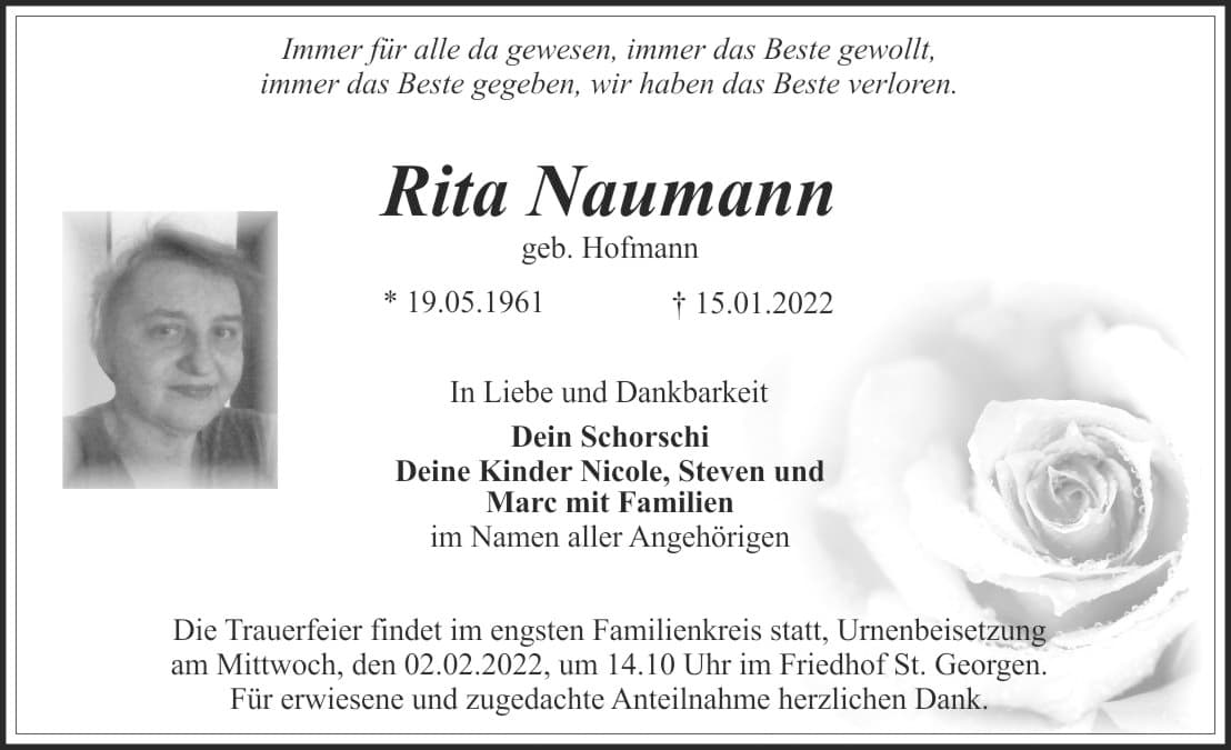 Frau Rita Naumann