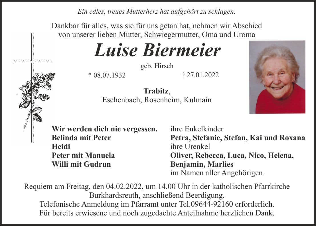 Frau Luise Biermeier