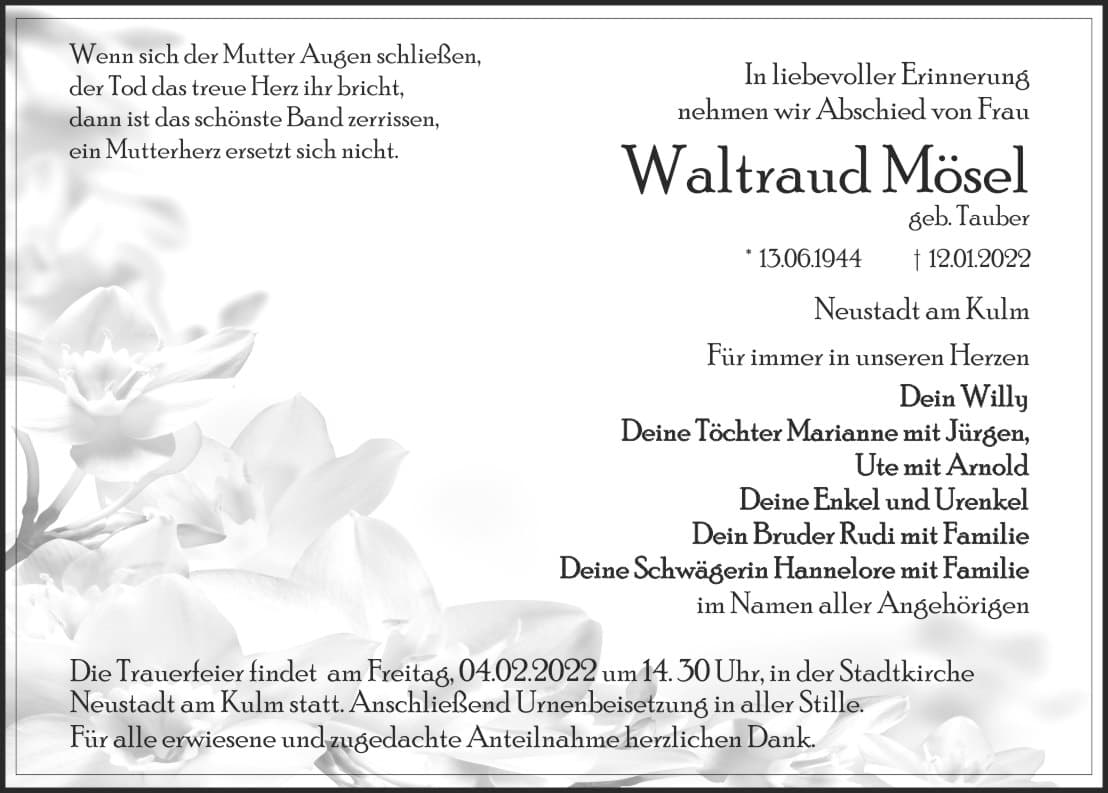 Frau Waltraud Mösel