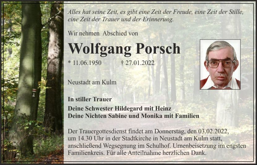 Herr Wolfgang Porsch