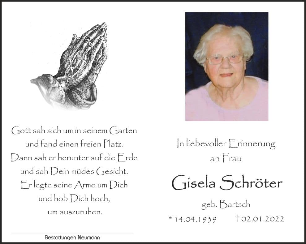 Frau Gisela Schröter