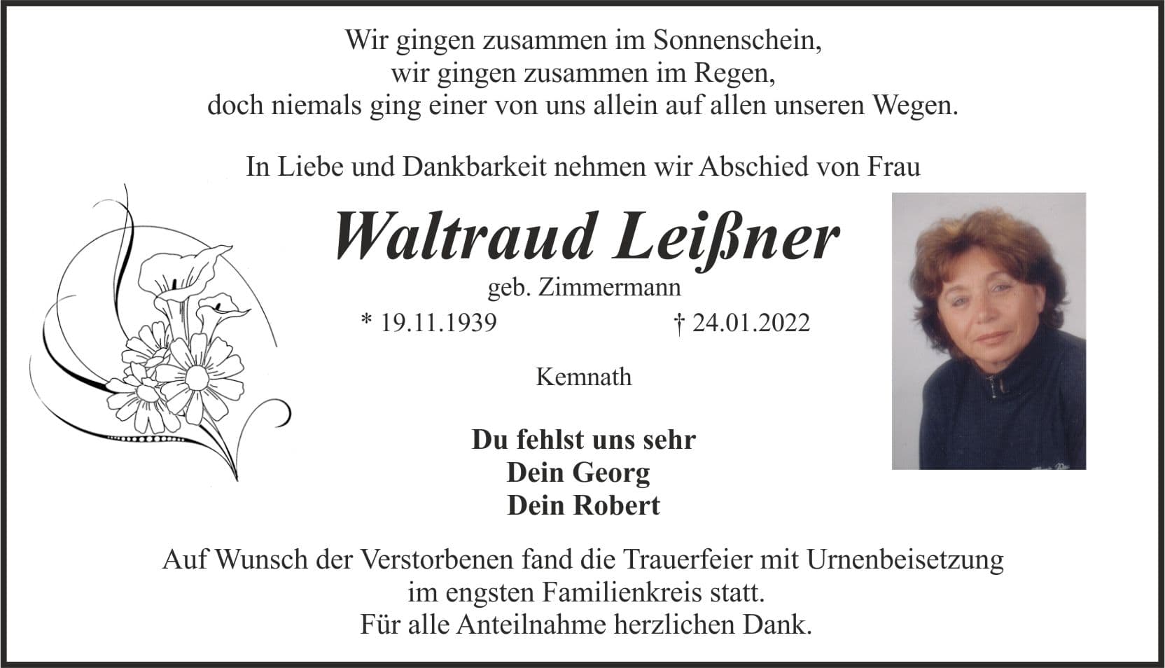 Frau Waltraud Leißner