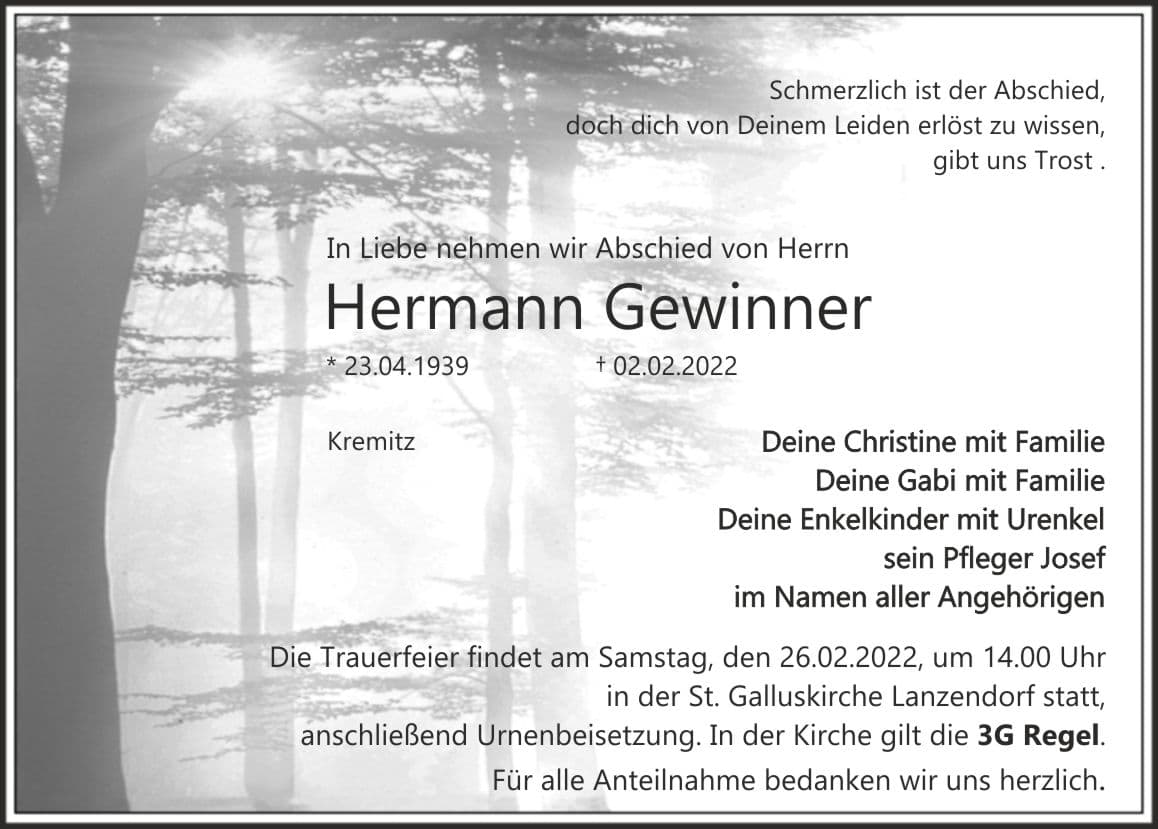 Herr Hermann Gewinner
