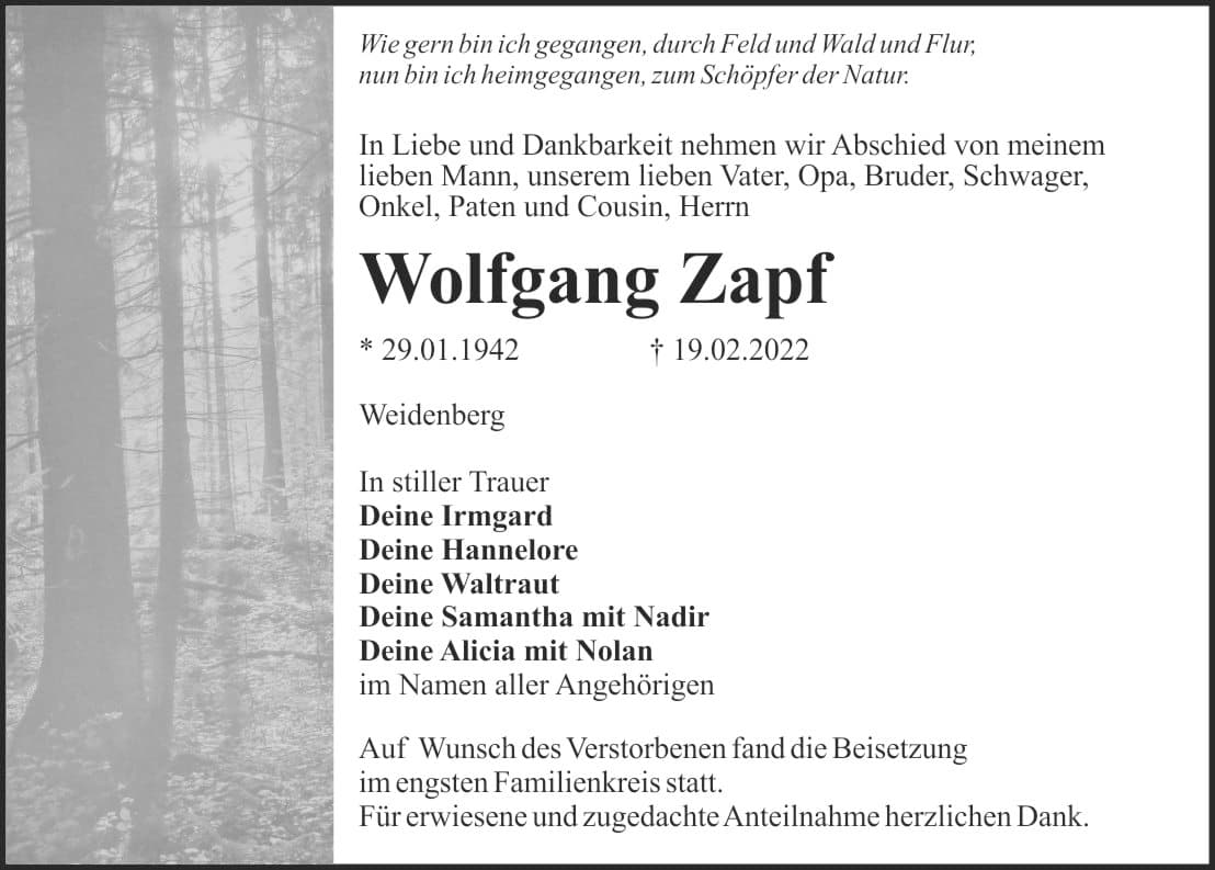 Herr Wolfgang Zapf
