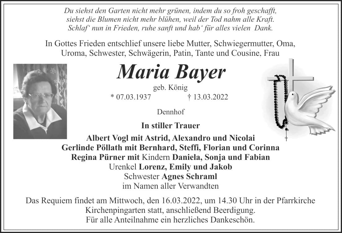 Frau Maria Bayer