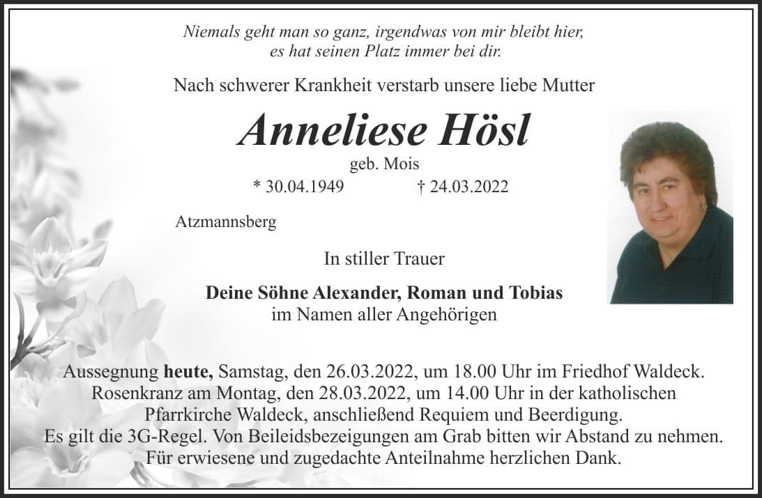 Frau Anneliese Hösl
