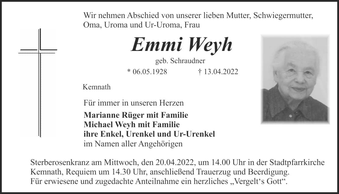 Frau Emmi Weyh