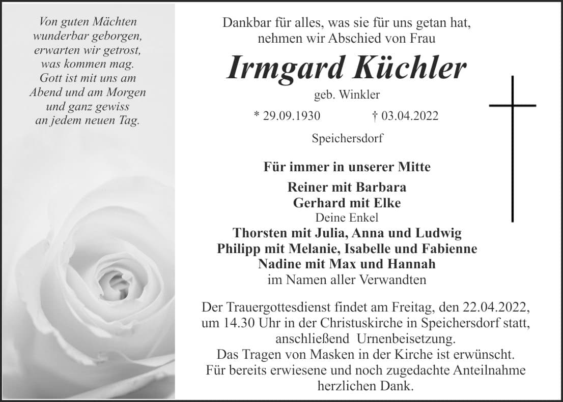 Frau Irmgard Küchler