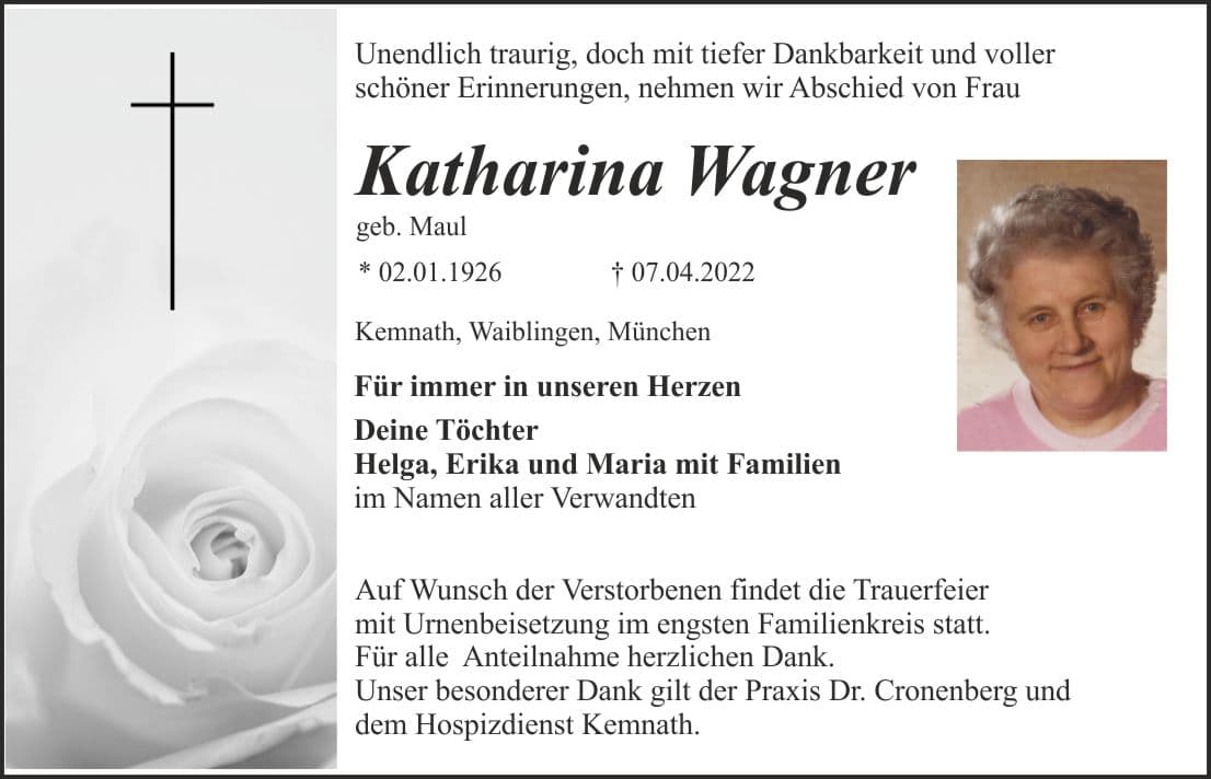 Frau Katharina Wagner