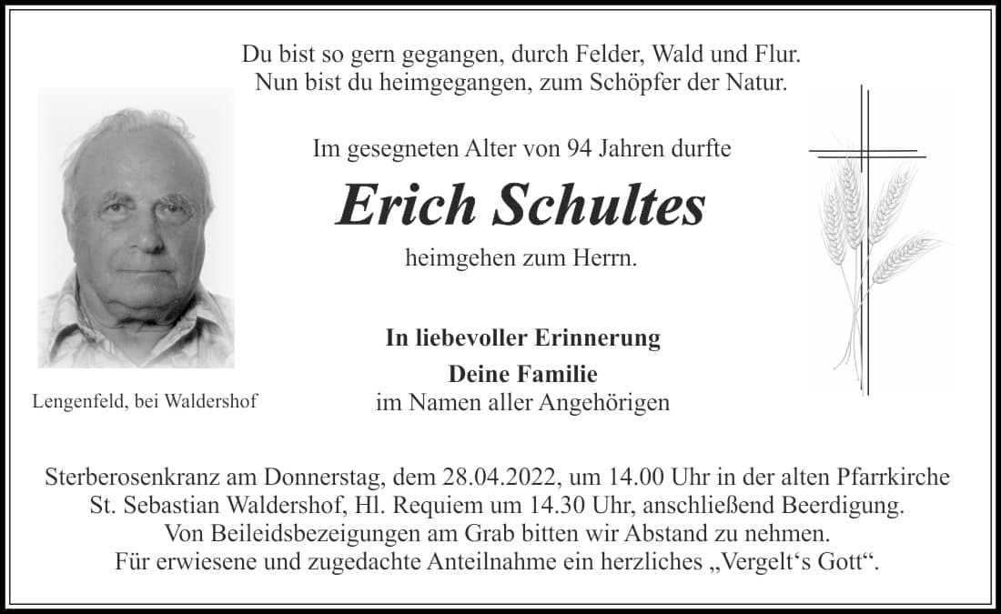 Herr Erich Schultes