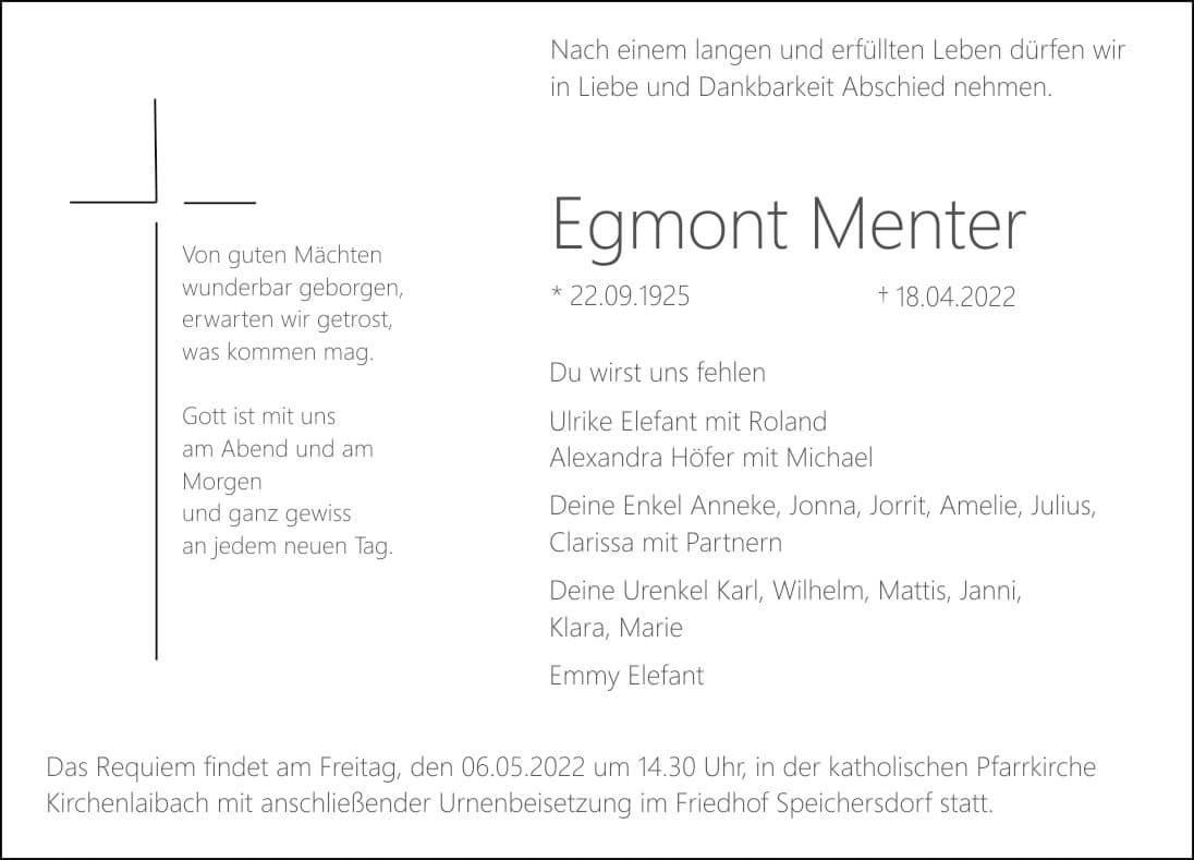Herr Egmont Menter