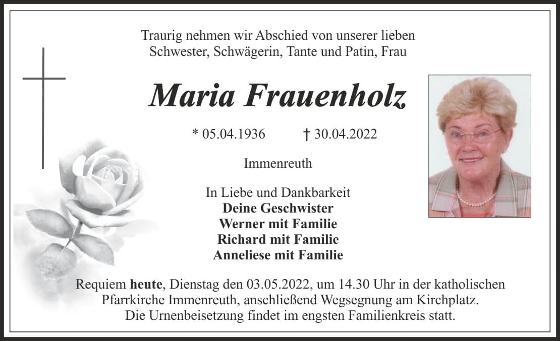 Frau Maria Frauenholz