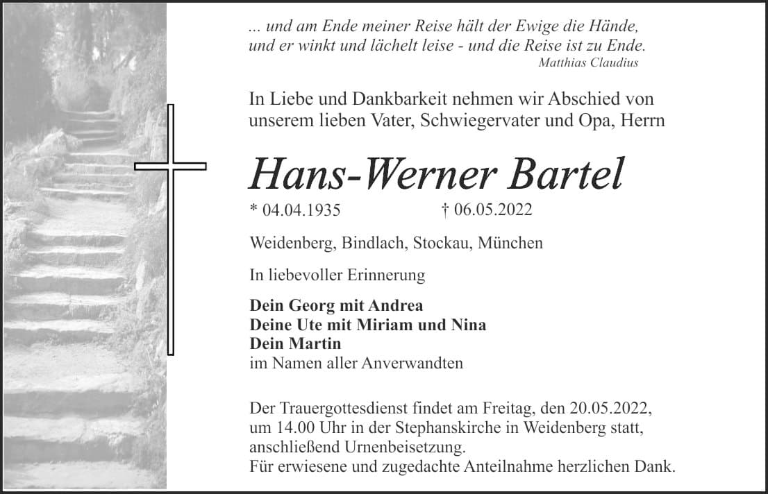 Herr Hans-Werner Bartel