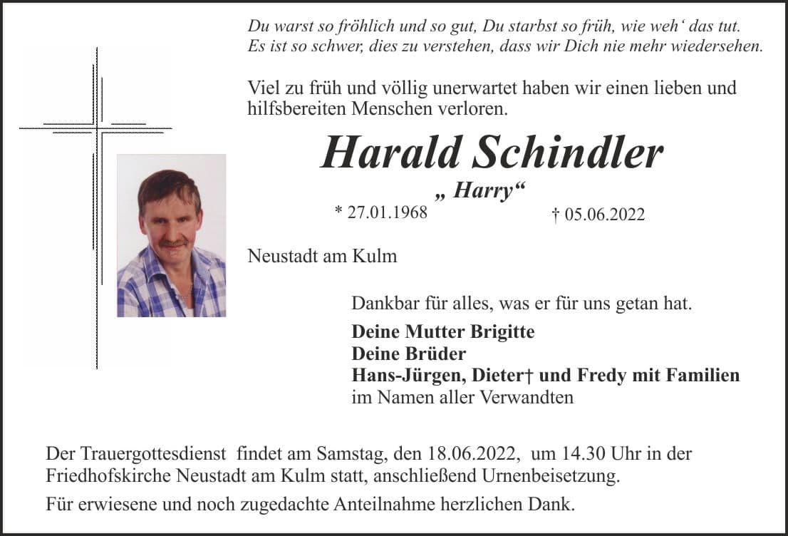 Herr Harald Schindler