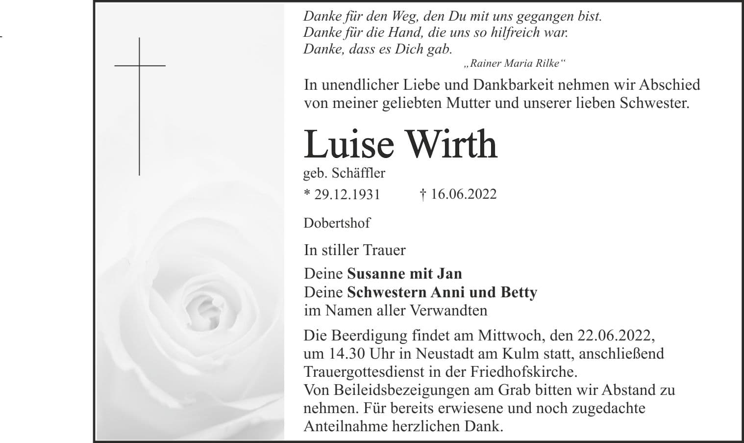 Frau Luise Wirth