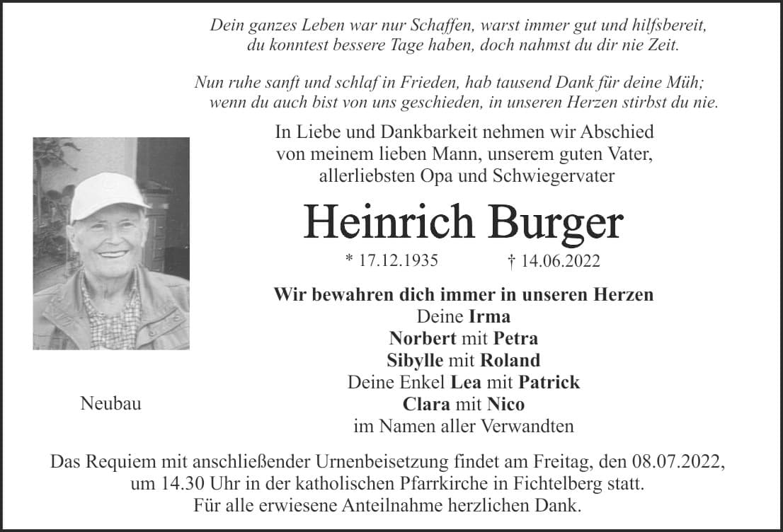Herr Heinrich Burger