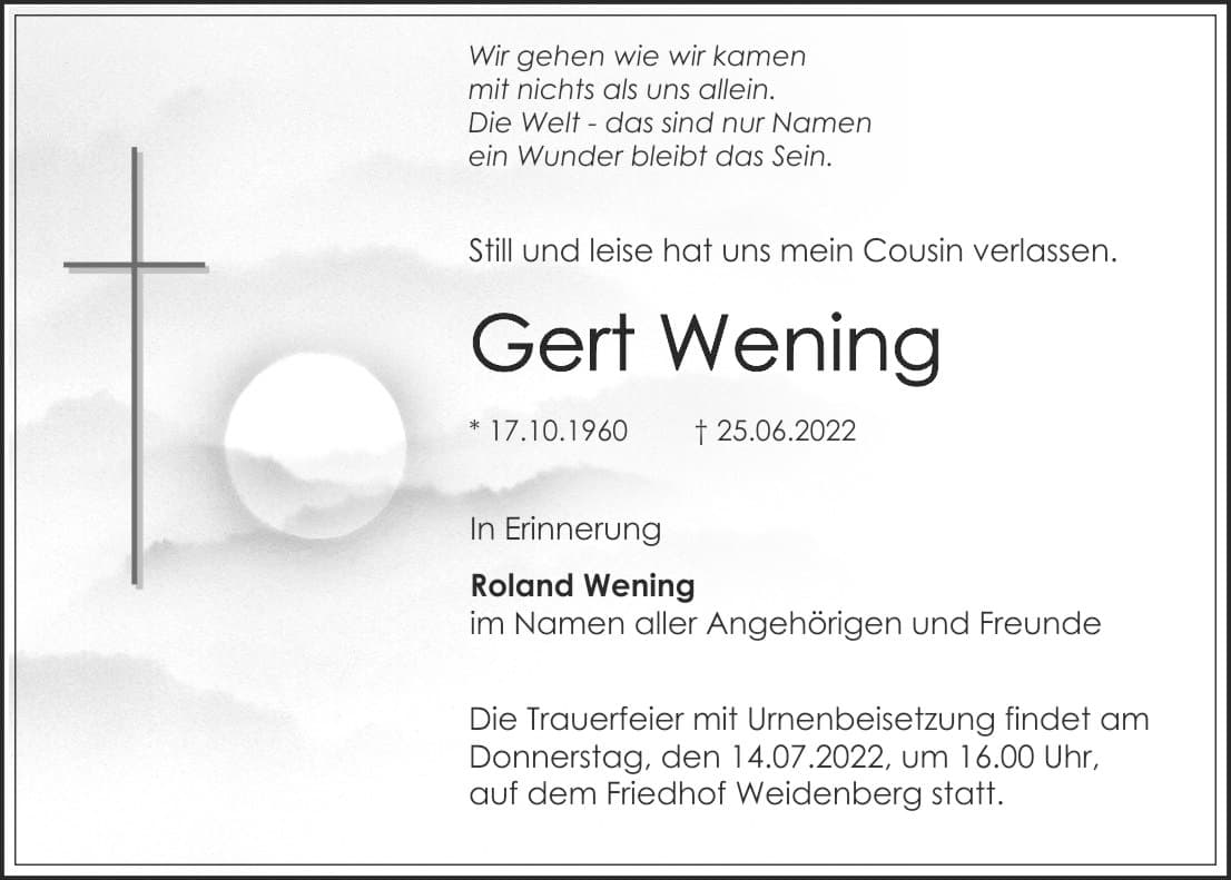 Herr Gert Wening