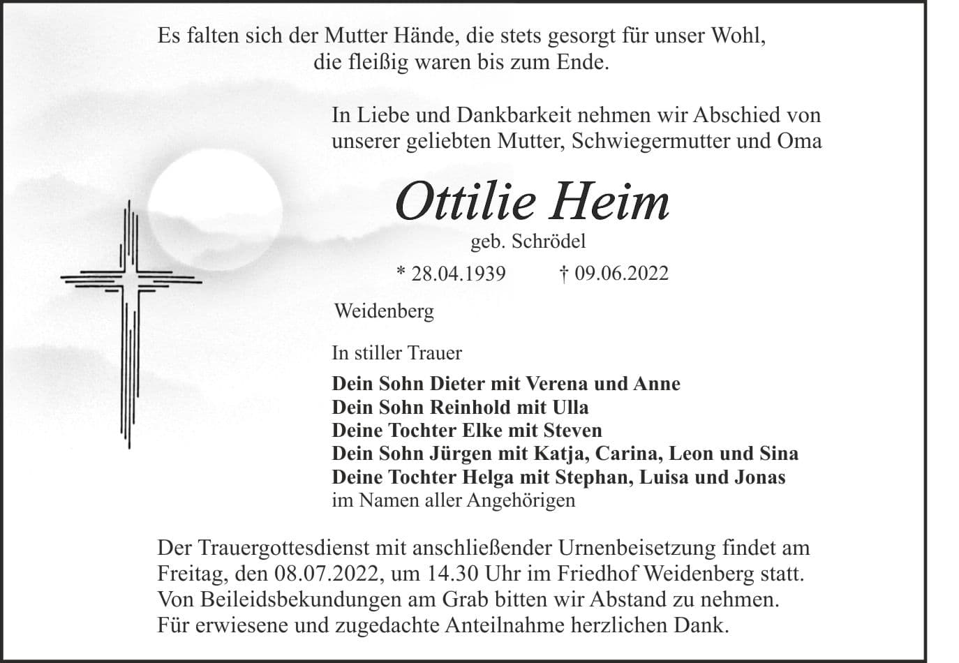 Frau Ottilie Heim