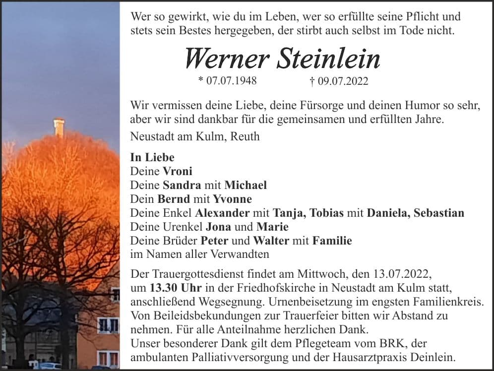 Herr Werner Steinlein