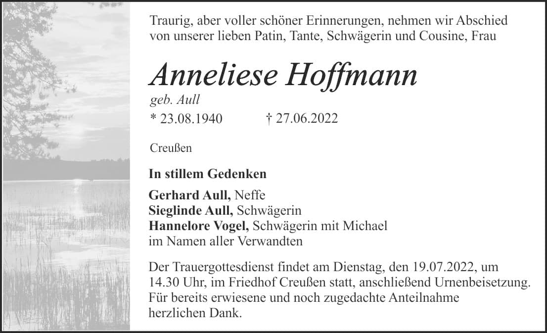 Frau Anneliese Hoffmann