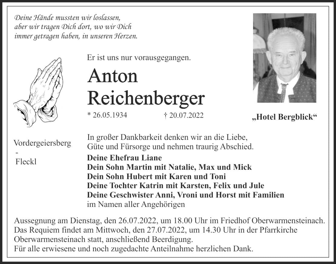Herr Anton Reichenberger