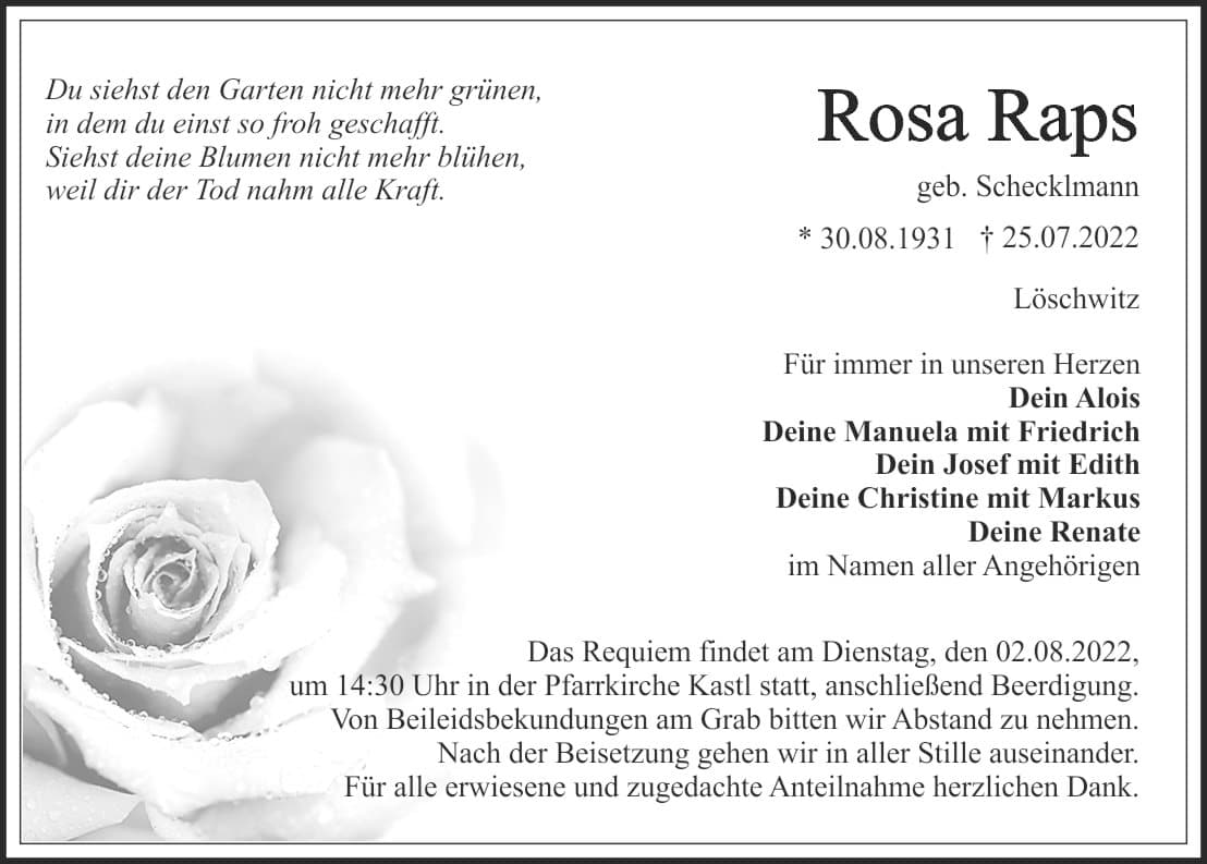 Frau Rosa Raps