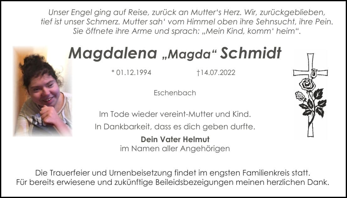 Frau Magdalena Schmidt