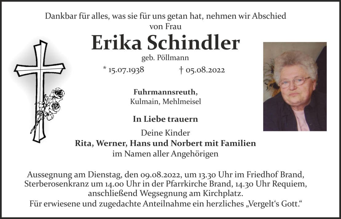 Frau Erika Schindler
