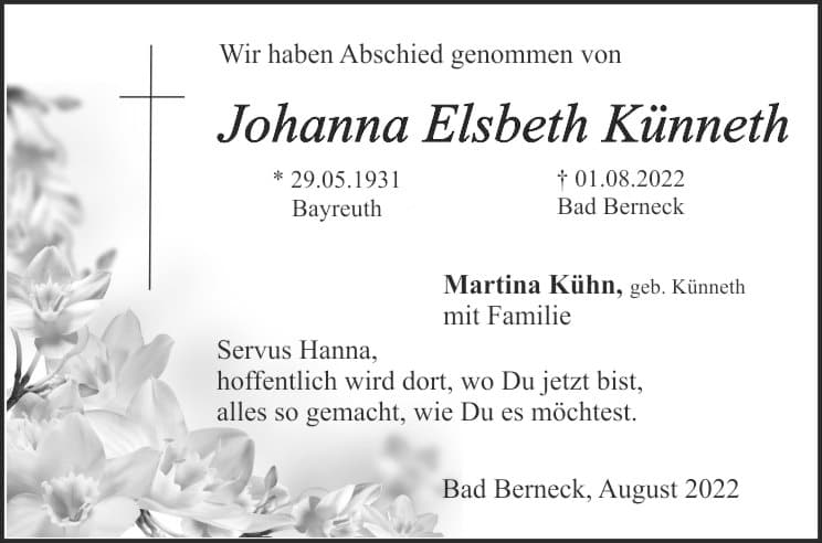 Frau Johanna Künneth