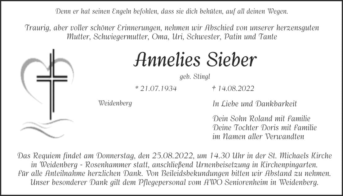 Frau Annelies Sieber