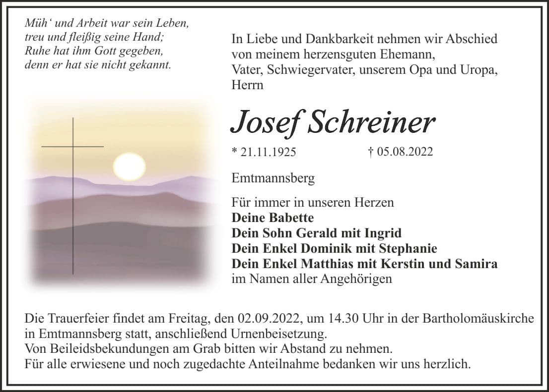 Herr Josef Schreiner