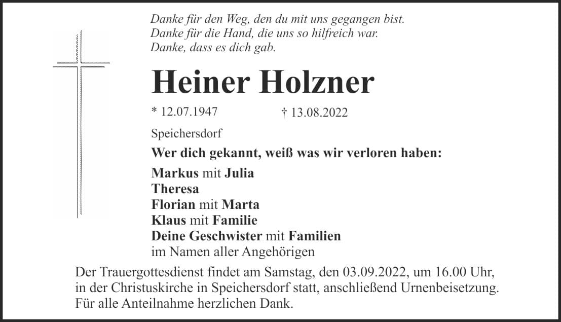 Herr Heiner Holzner