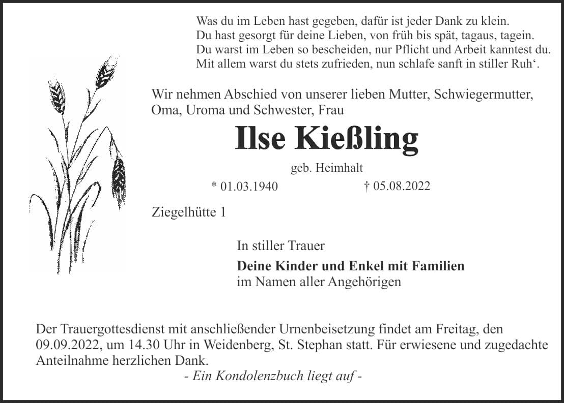 Frau Ilse Kießling