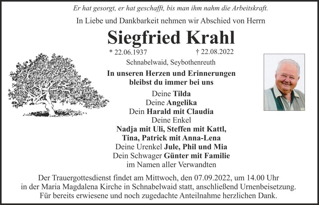 Herr Siegfried Krahl