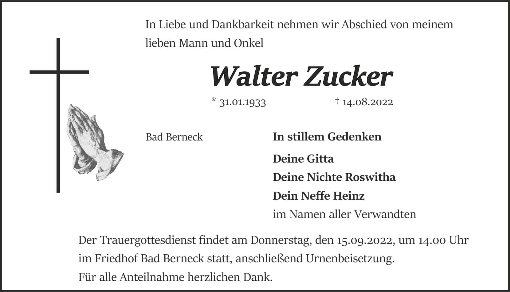 Herr Walter Zucker