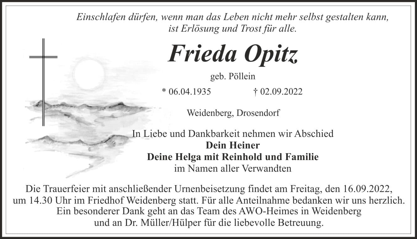 Frau Frieda Opitz