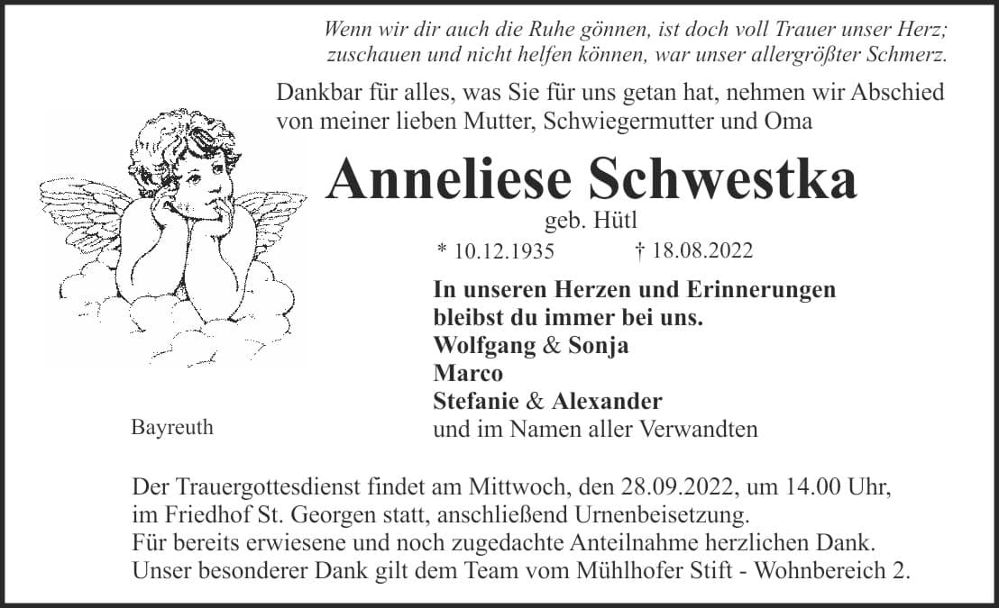 Frau Anneliese Schwestka