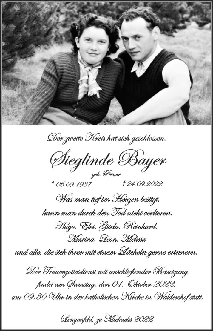 Frau Sieglinde Bayer
