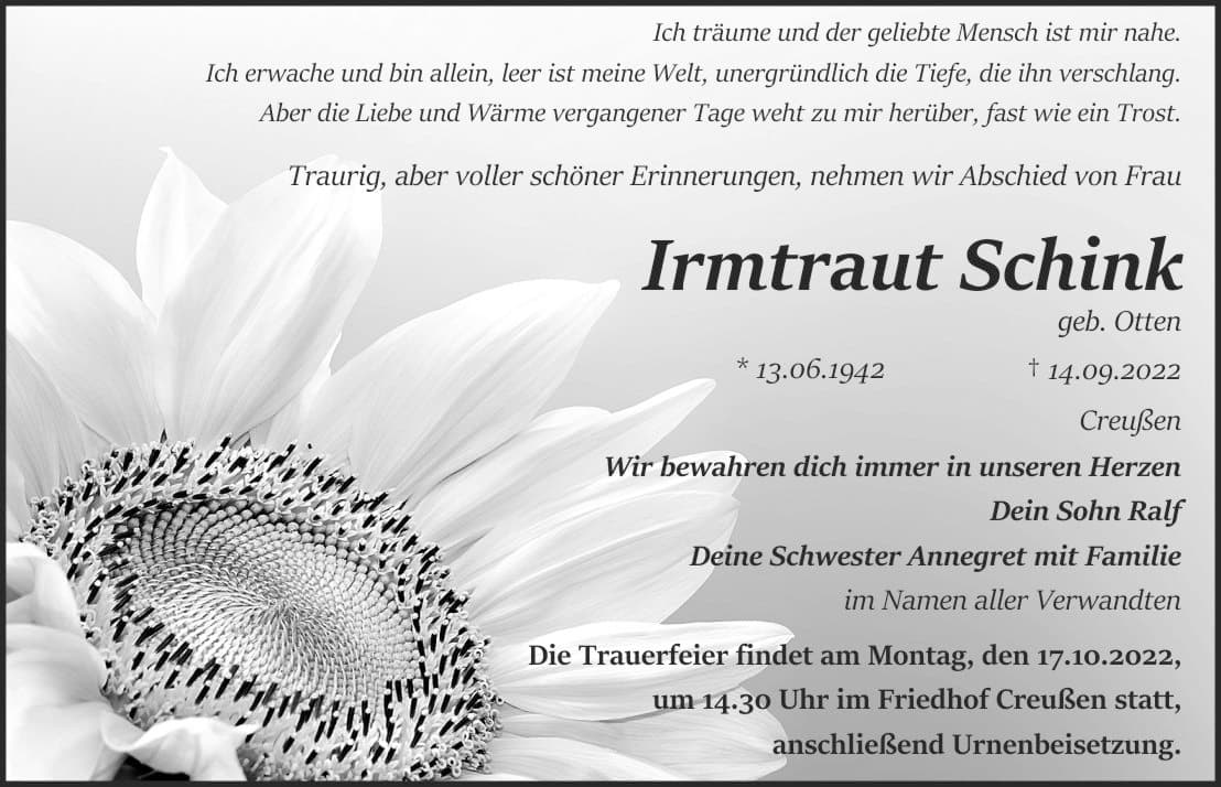 Frau Irmtraut Schink