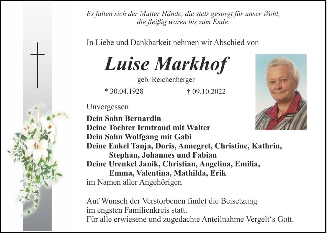 Frau Luise Markhof