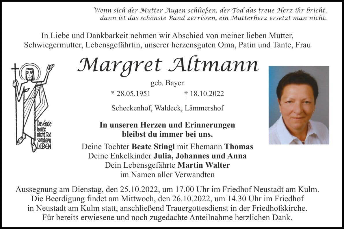 Frau Margret Altmann