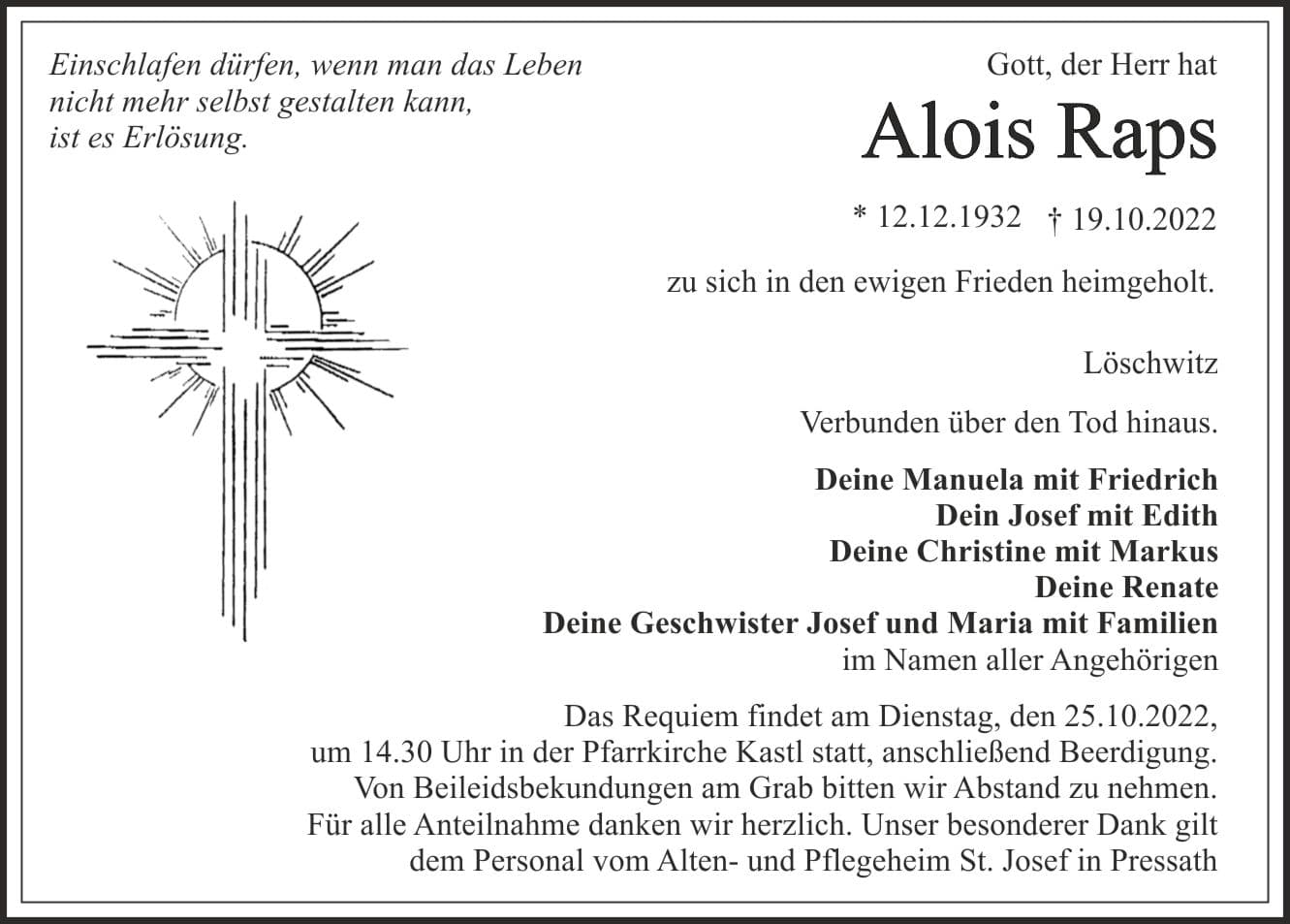 Herr Alois Raps