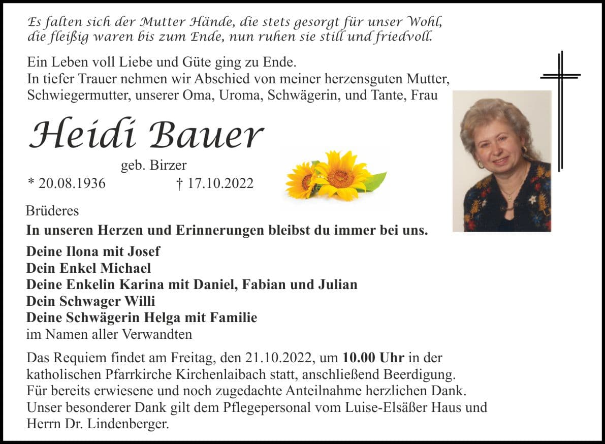 Frau Heidi Bauer