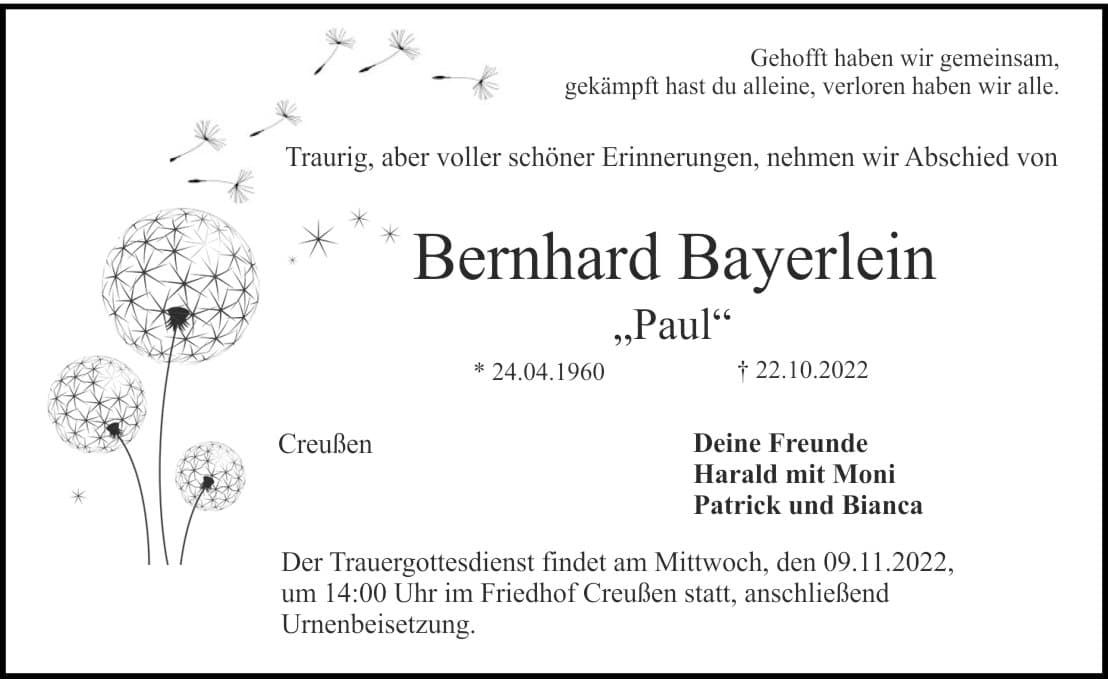 Herr Bernhard Bayerlein