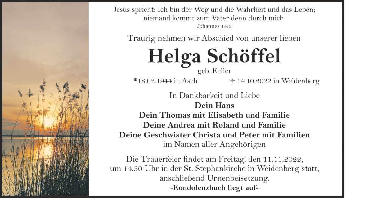 Frau Helga Schöffel