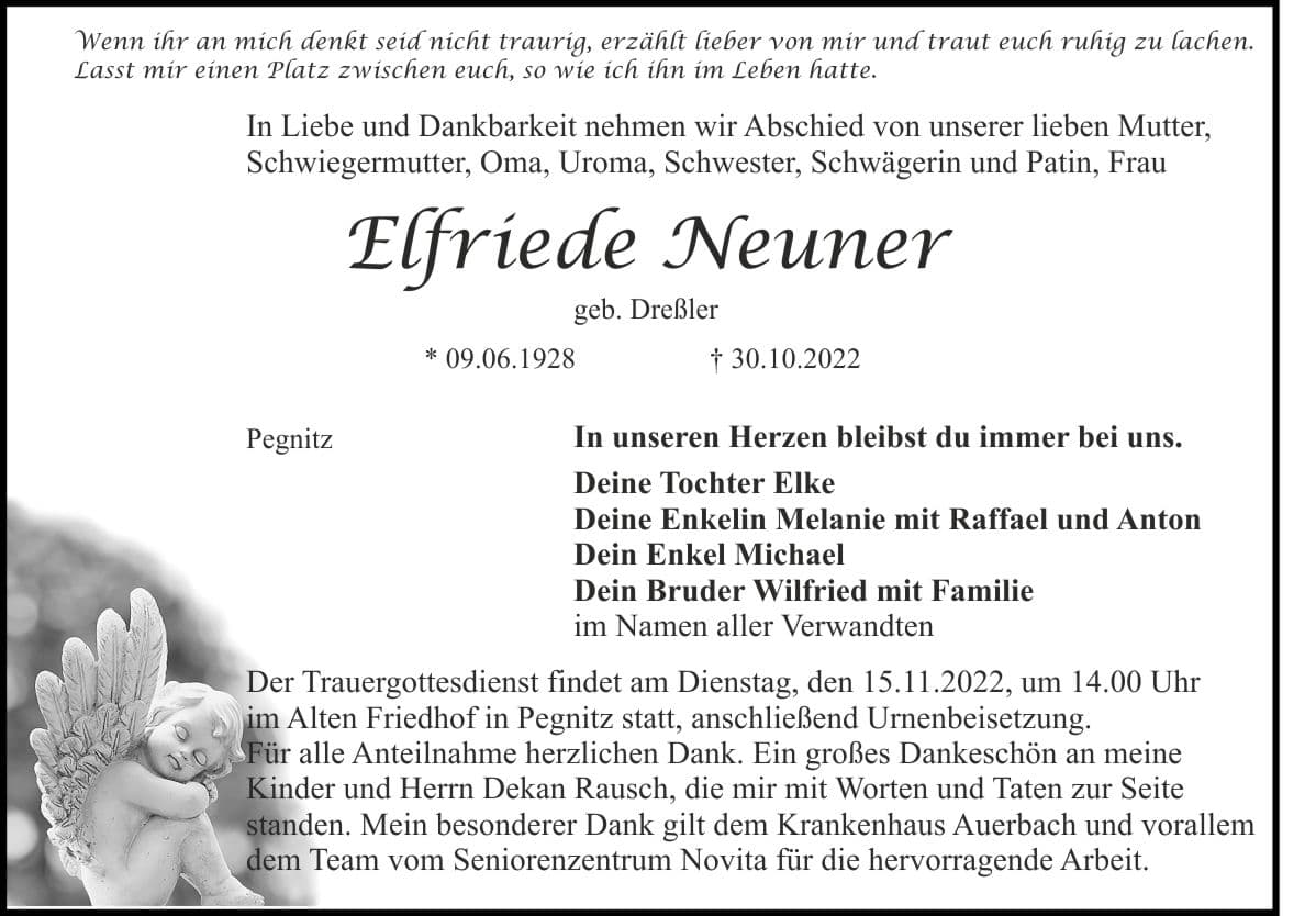 Frau Elfriede Neuner
