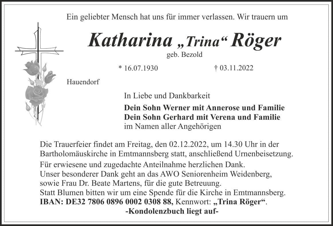 Frau Katharina Röger