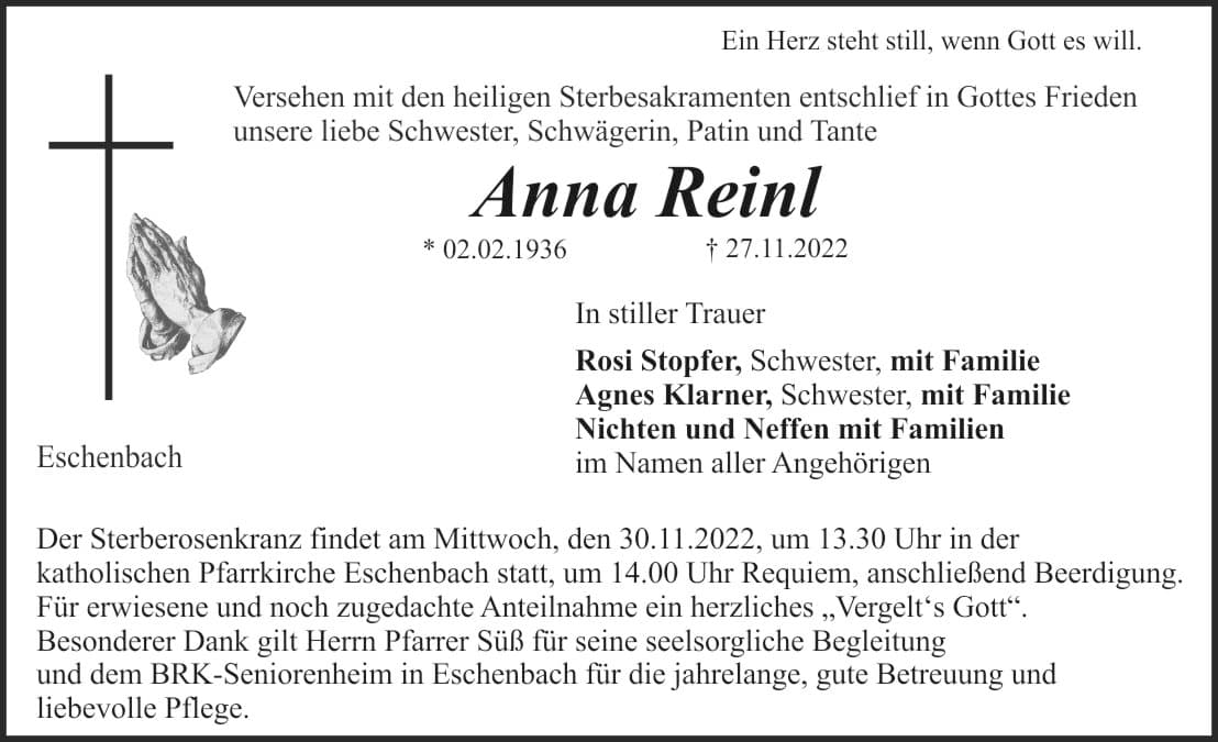Frau Anna Reinl