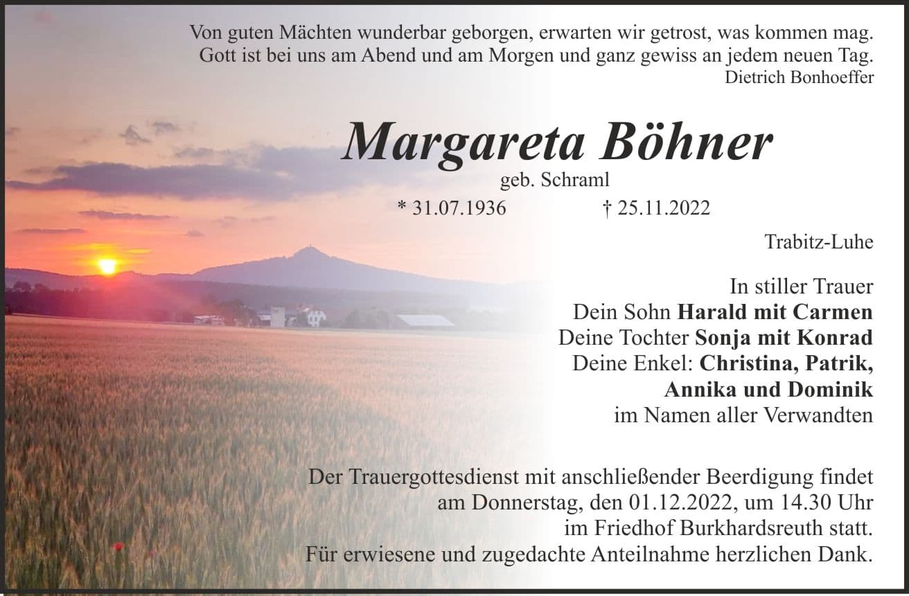 Frau Böhner Margareta