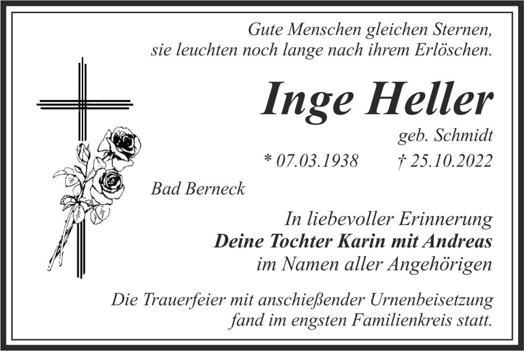 Frau Inge Heller